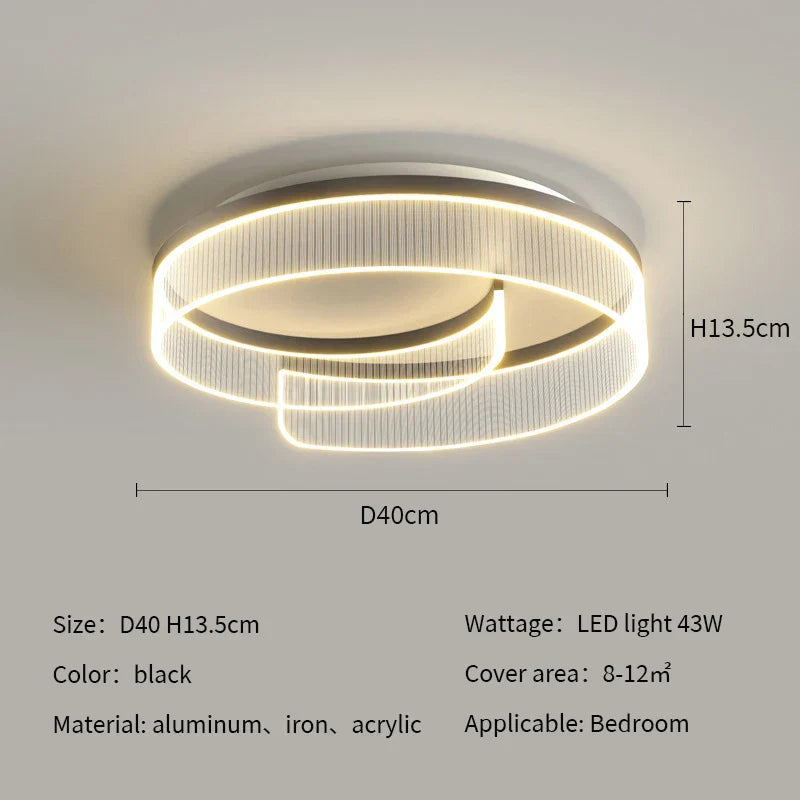 Round Led Ceiling Light: Stylish Acrylic Bedroom Lamp for Modern Lighting Solutions
