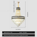 Crystal Chandelier Spiral Staircase Hall Lamp Duplex Living Room Hardware Texture