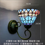 Stained Glass Mirror Wall Sconces for Home Lighting Decor