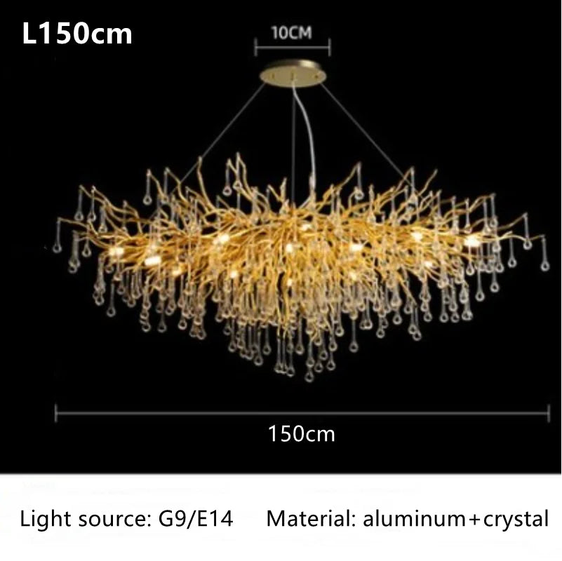 Luxury Crystal Ceiling Chandelier for Modern Living, Dining, Bedroom, and Hotel Hall Decor
