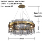 Nordic Glass LED Chandelier for Living Spaces, Hotels, and Restaurants