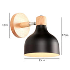 Nordic Wooden Wall Lamp Bedside Light for Bedroom Living Room E27 Macaroon Style