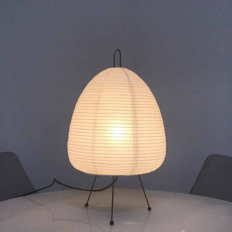 Japanese Style Rice Paper Desk Lamp for Home Decor, E27 Bedroom & Study Room Lighting