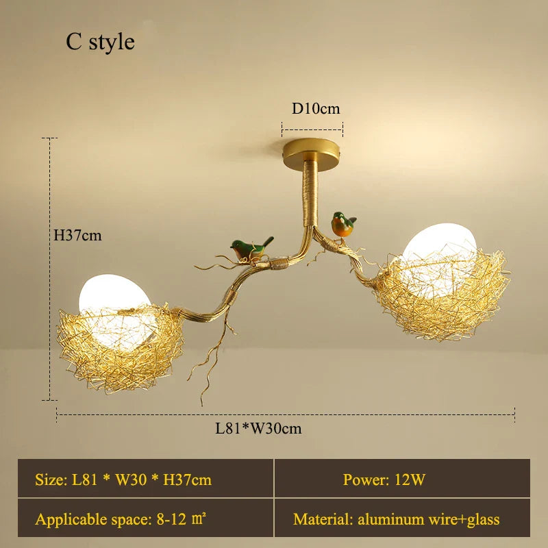 Modern Gold Glass Ball Pendant Light Chandelier for Living Room Bedroom Kitchen
