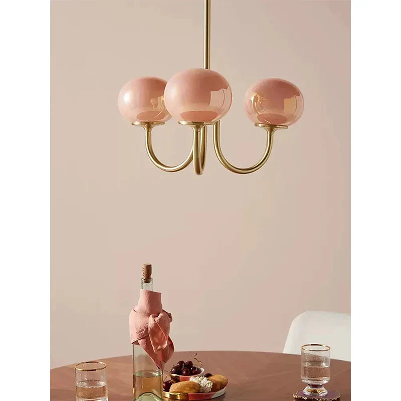 Cream Pink Bedroom Pendant Light for Cozy Living Spaces