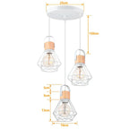 Wrought Iron Caged Pendant Light for Industrial Style Decor