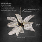 Luxury Leaf Petal Chandelier: Modern Hanging Lamp for Home, Living Room, and Restaurant Décor