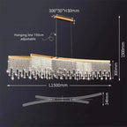 Crystal Chandelier Pendant Light LED Fixture for Living Dining Room Glamorous Home Decor