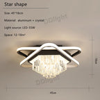 Crystal Industrial Pendant Lamps Set for Modern Living Room Bedroom Kitchen Decor