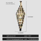 Crystal Chandelier for Luxe Modern European Villa Decor