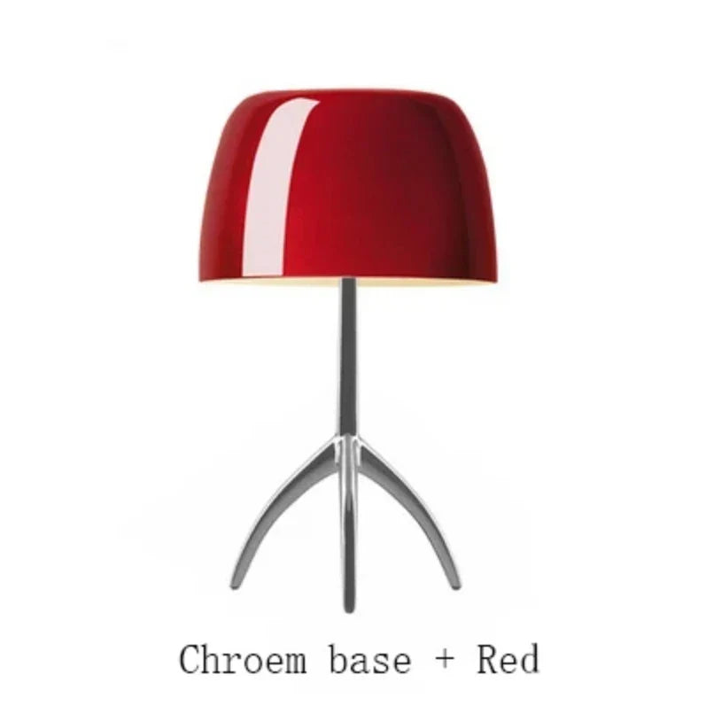 Lumiere Glass Table Lamp - Modern LED Desk Light for Bedroom and Living Room