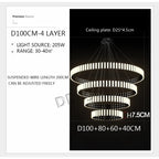 Modern Circle Chandelier: Bright 360° Lighting for Living Room, Kitchen & Bedroom