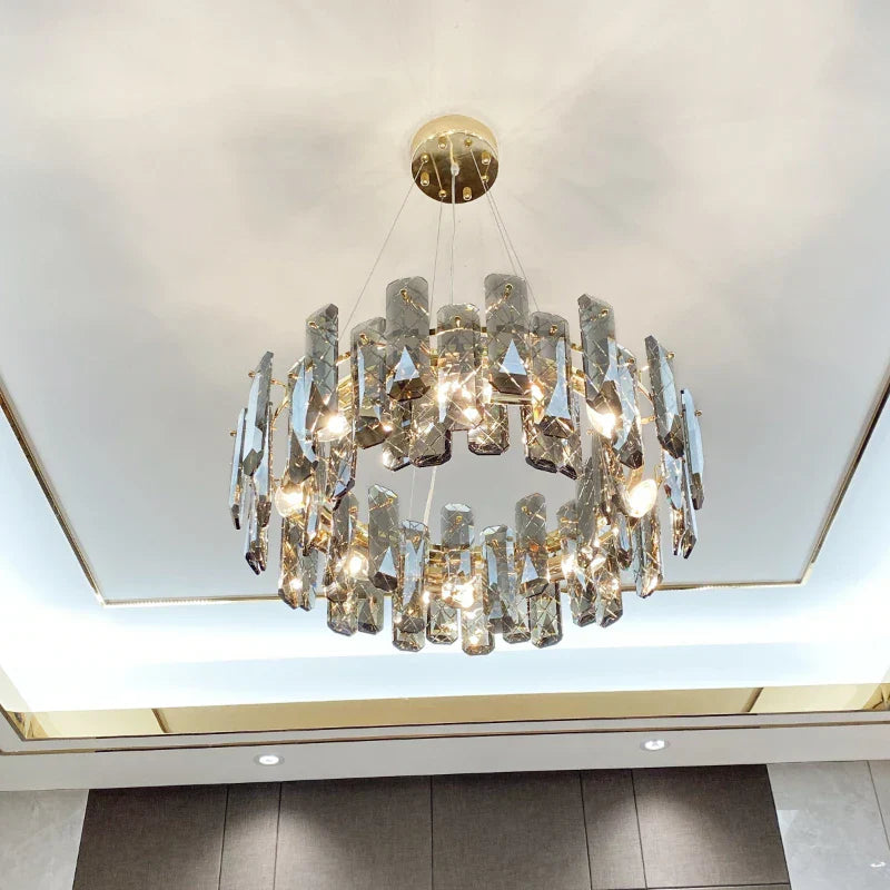 Crystal LED Chandelier for High-end Living Spaces
