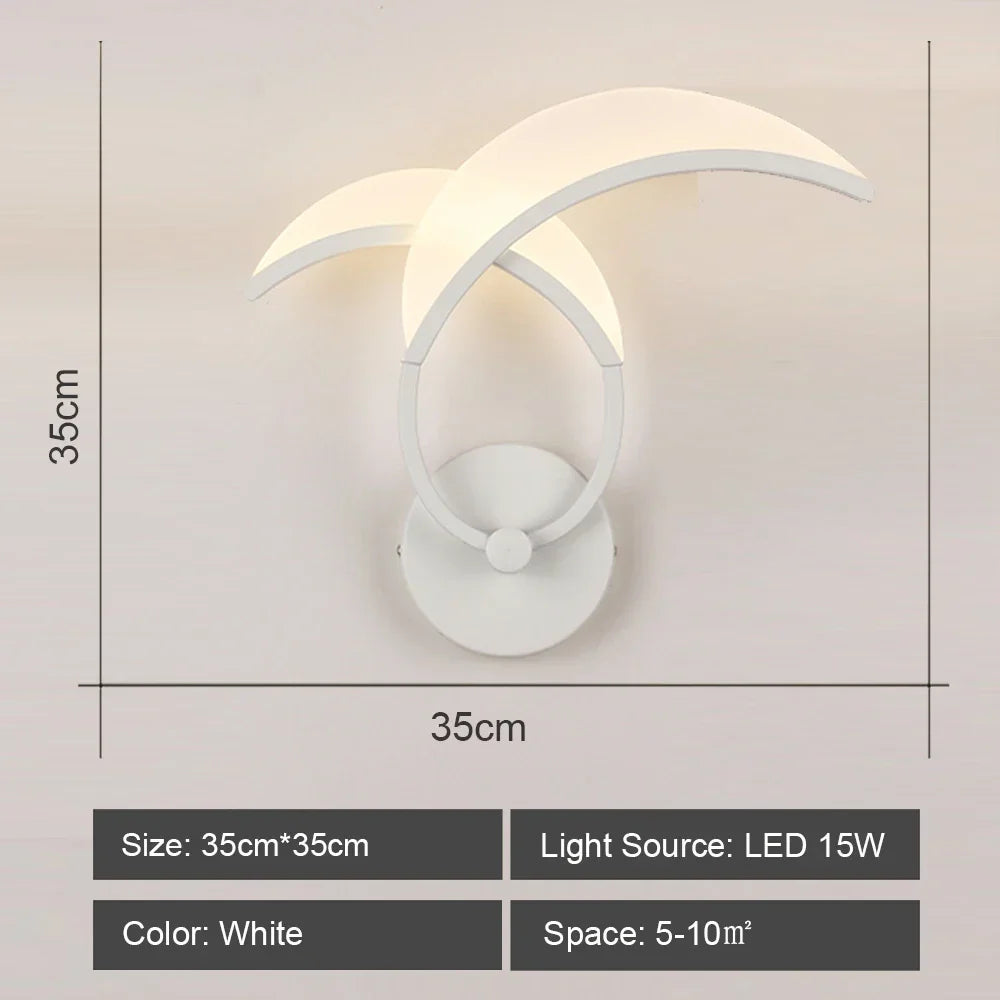 LED Wall Sconce Light Acrylic Lamp for Bedroom Corridor Chandelier Style