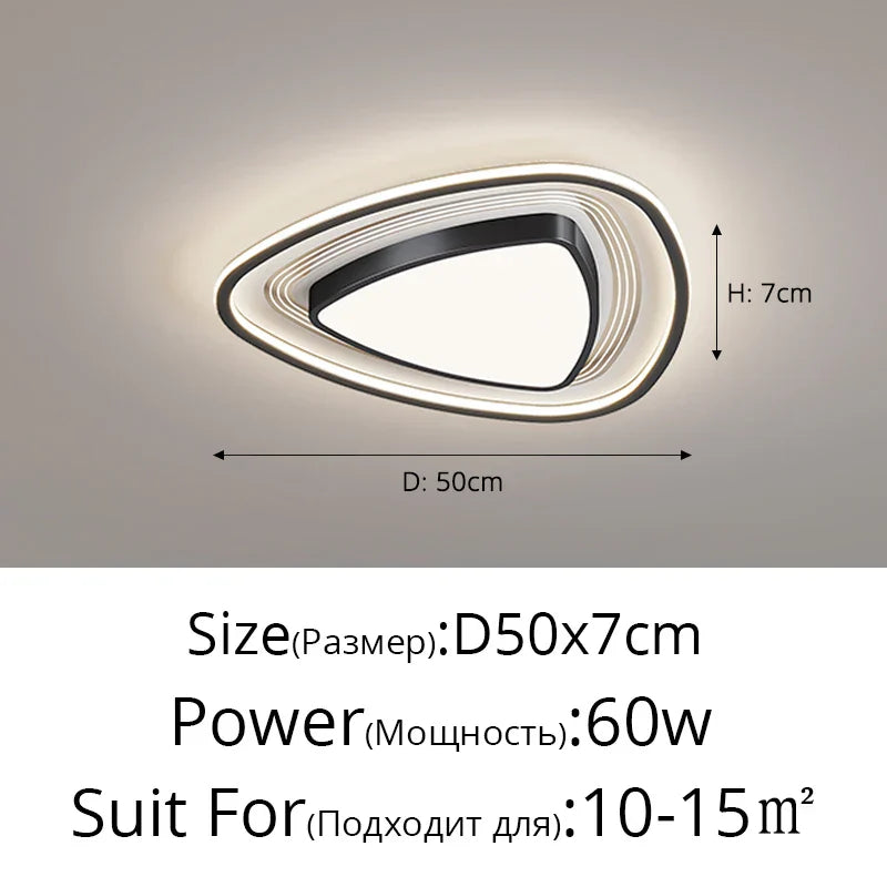 LED Ceiling Light with Remote Dimming for Modern Nordic Home Decor