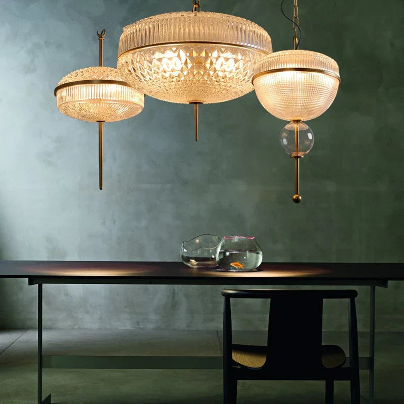 Retro Glass Can Pendant Lights: Modern Kitchen & Living Room Hanging Lamps