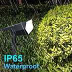 Solar Lawn Lights: Adjustable Brightness, 2 Lighting Colors, Garden Landscape Spotlights