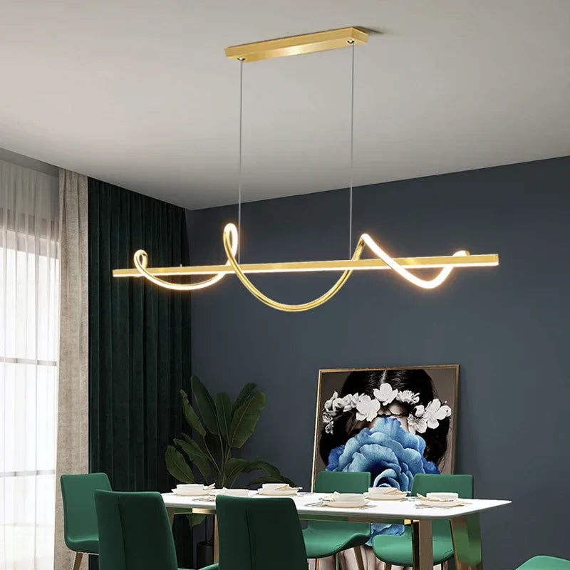 Minimalist LED Pendant Lamp Dimmable Chandelier for Home Decor Lighting