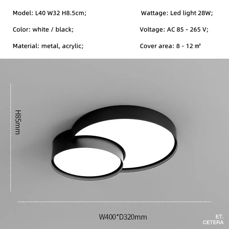 Smart LED Metal Ceiling Light for Living Room Bedroom Lighting Fixtures