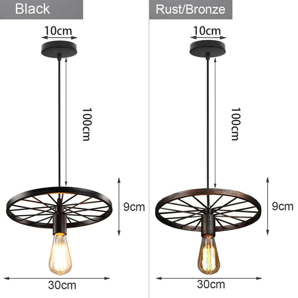 Industrial Loft Chandelier Pendant Lamp LED Edison Vintage Hanging Light
