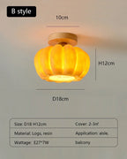 Retro LED Pumpkin Pendant Light for Dining Room, Bar, and Bedroom Decor