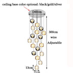 Crystal LED Chandelier: Modern Living Room Suspension Light for Home Decoration