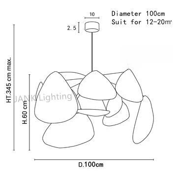 Leaf Grid Chandelier: Designer White Fabric Screen Suspension Lighting for Kitchen Island, Living Room, Bedroom