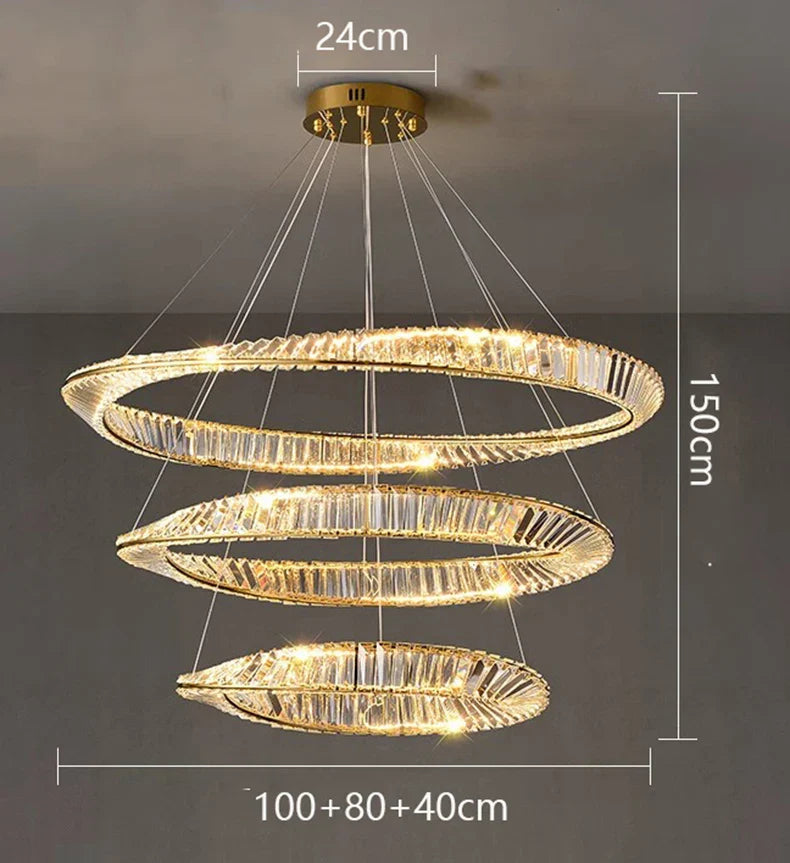 Crystal Chandelier: Luxury Pendant Lamp for Living Room and Bedroom