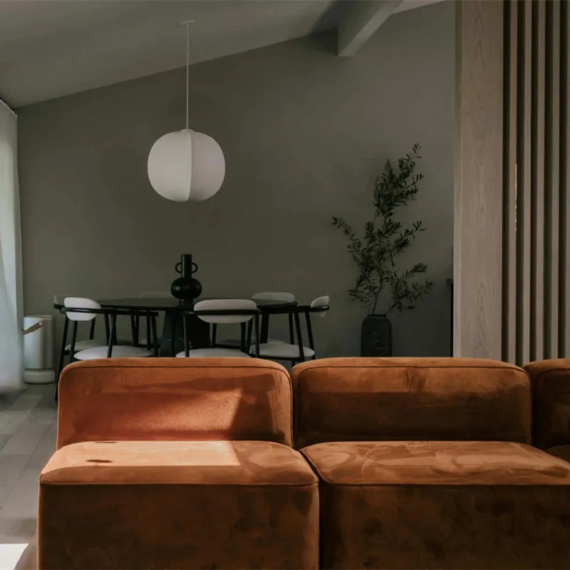 Mori Pendant Lamps: Nordic Japanese Style Silk Lighting for Kitchen Island Living Room