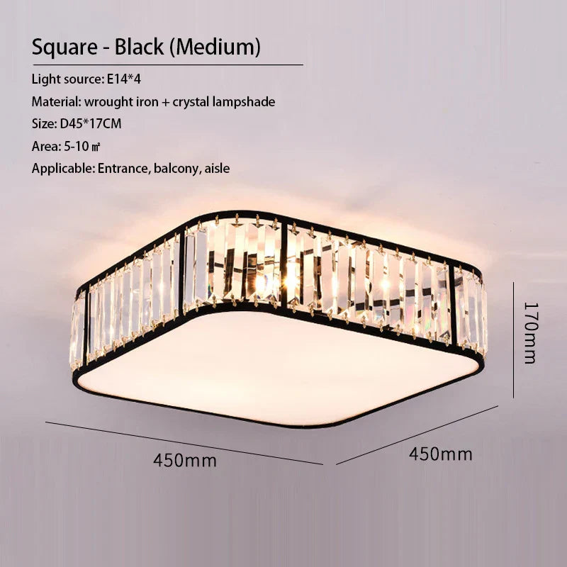 Luxury Crystal Ceiling Lights LED Chandeliers for Living Room Bedroom Lighting
