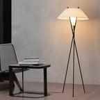 Nordic Wabi-abi Style LED Floor Lamp for Living Room, Bedroom, Study - Foot Switch Floor Light
