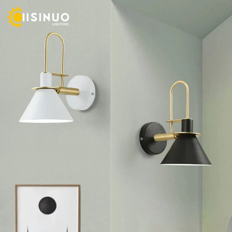 Nordic Wall Sconces: 350° Rotating Bedside Lighting Fixture