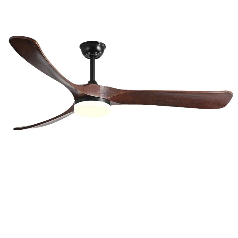 70" Wooden Ceiling Fan with Reversible Motor for Year-Round Comfort