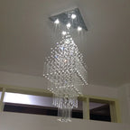 Crystal Ceiling Chandelier: Modern Elegant Living Room & Staircase Light Fixture