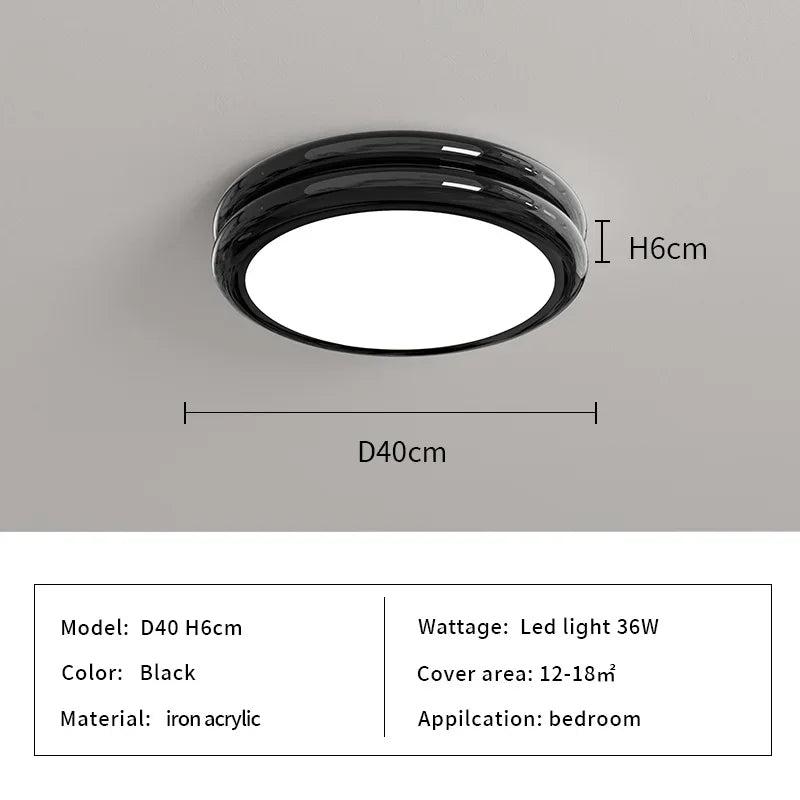Modern Minimalist LED Round Ceiling Light for Bedroom Indoor Decor