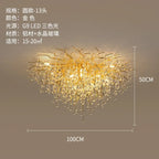 Luxury Crystal LED Chandelier: Modern Nordic Gold/Silver Ceiling Lamp for Home Decor