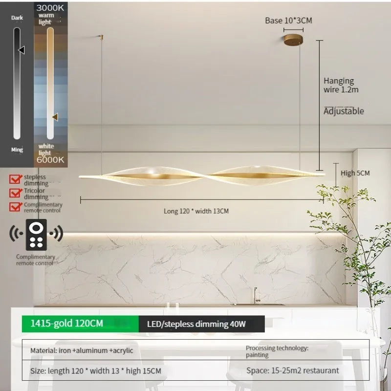 Acrylic Led Pendant Lamp for Dining Room, Bar & Kitchen - Minimalist Hanging Lights