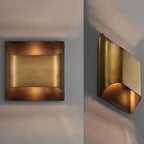Post-Modern Copper Wall Lamp for Hotel Living Room Bedroom LED Lighting