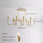 French Style Black Pendant Light Luxury Led Chandelier Room Decor