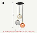 Nordic Glass Chandelier: Elegant Living Room Hotel Bedroom Decor Lighting Fixture