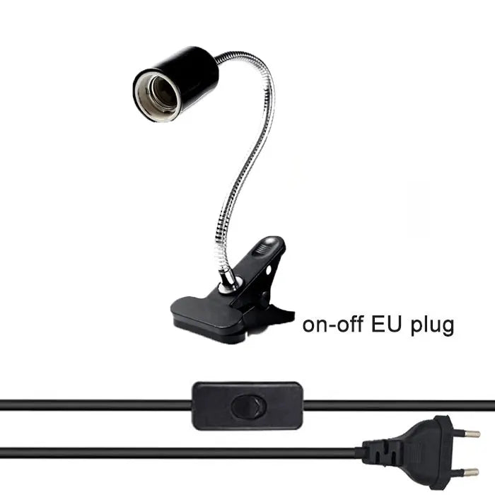 Adjustable Gooseneck Clip Lamp Holder for Home Office Bedside