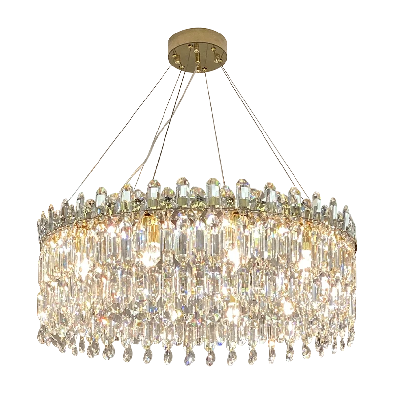 Crystal Pendant Chandelier: Luxury LED Decor for Living Room & Kitchen