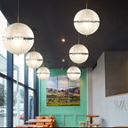 Moon LED Chandelier Fiberglass Pendant Lamp for Home Decor Lighting