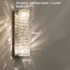 Contemporary Crystal Wall Sconce for Bedside, Bathroom, Corridor, Aisle, TV Background Lighting