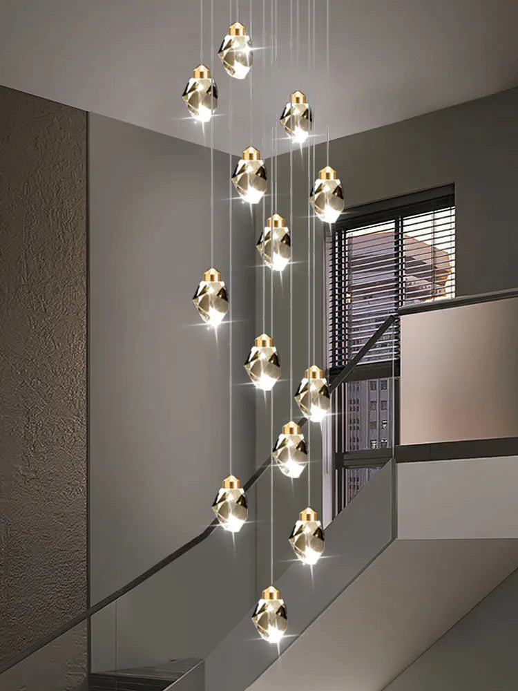 Nordic Crystal Chandelier | Living Room Villa Ceiling Light
