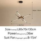 Dimmable LED Ceiling Chandelier, Modern Interior Lighting for Dining Room, Bedroom, Living Room