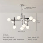 Bauhaus Glass Hanging Ceiling Lamps LED Chandelier Room Decor for Living Bedroom
