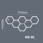 Hexagon LED Honeycomb Light: Ultra Bright Ceiling Lighting for Garage, Workshop, Showroom, Barber