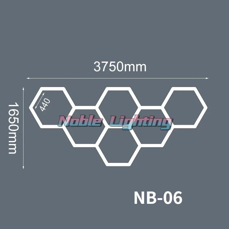 Hexagon LED Honeycomb Light: Ultra Bright Ceiling Lighting for Garage, Workshop, Showroom, Barber