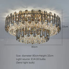 Modern Crystal Ceiling Lamp | Luxury Bedroom & Living Room Gold Light Fixtures